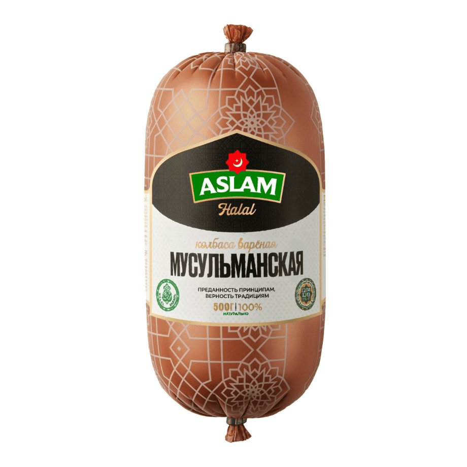 Колбаса Мусульманская вареная Aslam Халяль 500г1шт Останкино