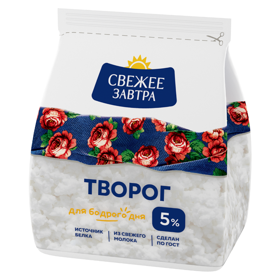 Творог Свежее завтра 5% Гост (газуп) Галактика