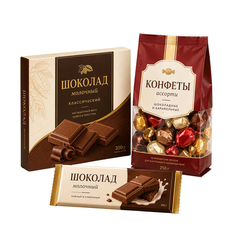 Конфеты, шоколад