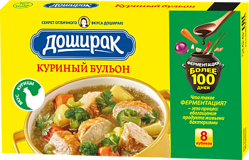 Кубики "Доширак" бульон Куриный 8гр*10шт/6бл Россия