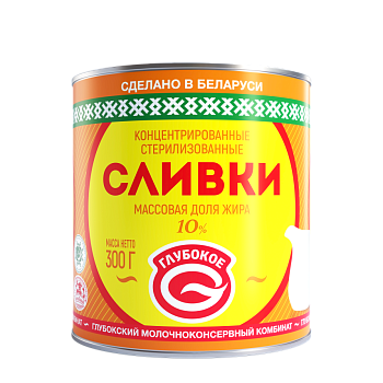 Сливки сгущенные с сахаром Гост 19% (ж/б) 360г/30шт г.Глубокое 