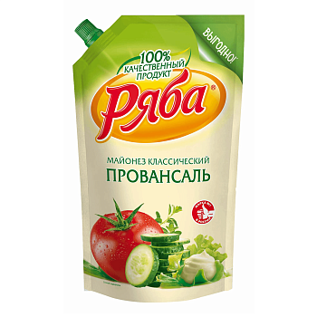 Майонез "Ряба" Провансаль 50,5% (с дозат) 350мл/20шт "НМЖК"