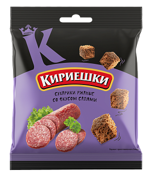 Сухарики "Кириешки" вкус Салями 40г/60шт "КДВ"