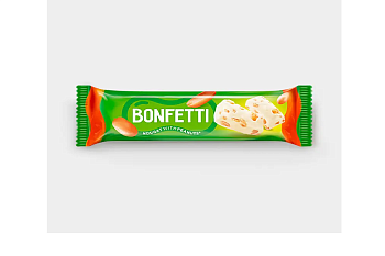 Батончик "Bonfetti" нуга и арахис 25г/18шт "КДВ Яшкино"