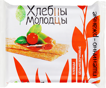 Хлебцы "Молодцы" пшенично-ржаные 100г/36шт Ростовская обл.