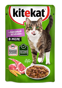Корм для кошек "Китекат" Ягненок в желе 85г/28шт "Марс"