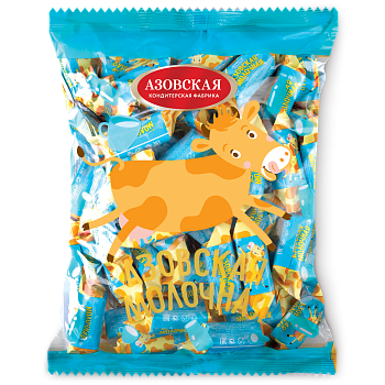 Конфеты "Коровка Азовская" молочная 1кг/4шт КФ "Азовская"  