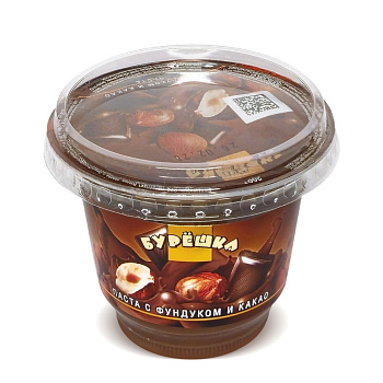 Паста шоколадная "Бурешка" ореховая (пласт) 200г/12шт "Петерпак" 