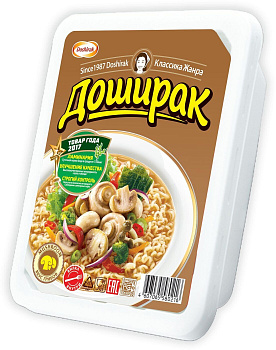 Лапша "Доширак" со вкусом Грибов (конт) 90г/24шт "КОЯ"