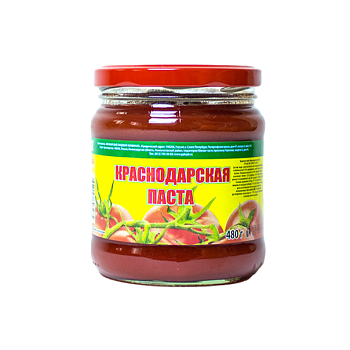 Томатная паста "Краснодарская паста" 15% (ст/тв) 480г/12шт "ППК"  