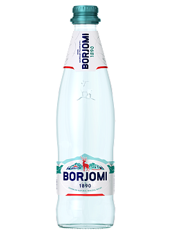 Вода лечебно-столовая "Боржоми" газированная (ст/б) 0,5л/12шт Грузия 