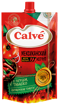 Кетчуп "Кальве" Мексиканский Гост (дой-пак) 350г/28шт Россия