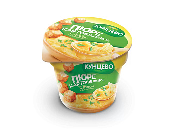 Картофельное пюре "Кунцево" с Луком и Сухариками (стак) 40г/24шт Россия