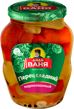 Перец маринованный "Дядя Ваня" сладкий (ст/тв) 680г/8шт Россия