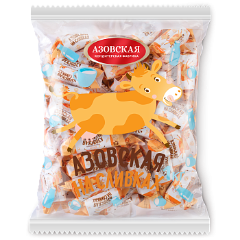Конфеты "Коровка Азовская" на сливках 1кг/4шт КФ "Азовская" 