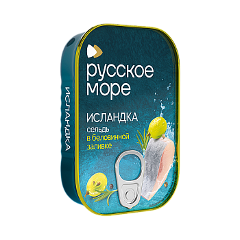 Сельдь "Исландка" филе в беловинной заливке (с/ключ) 115г/6шт "Санта Бремор"