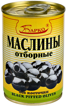 Маслины черные "Барко" (б/кост.в ж/б) 280г/12шт Испания