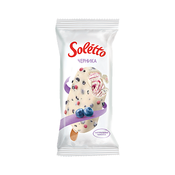 Мороженое Эскимо "Soletto" черника 75г/24шт "Санта Бремор"