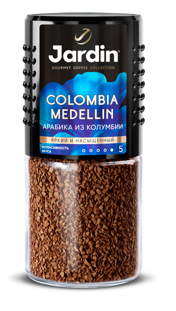 Кофе растворимый "Жардин" Colombia Medellin №5 (ст/б) 95г/12шт "Орими"