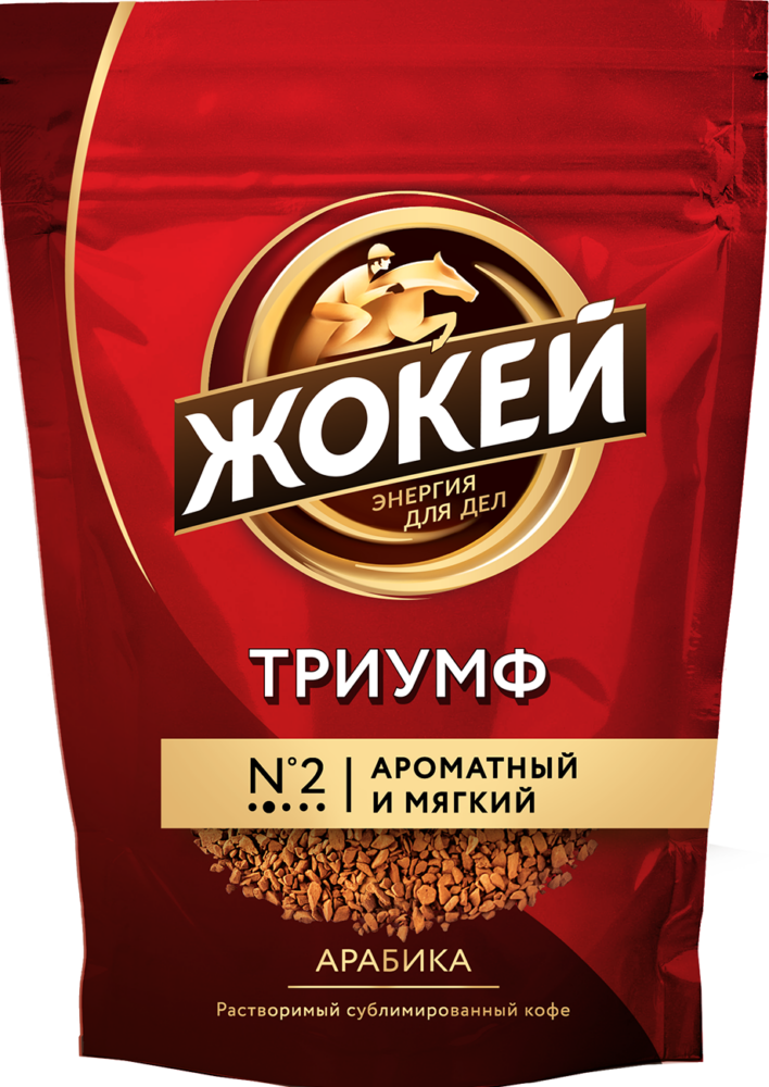 Кофе растворимый "Жокей" Арабика Триумф №2 (пакет) 75г/12шт "Орими"
