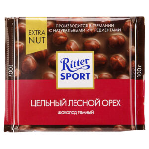 Шоколад темный "Риттер Спорт" цельный орех 100г/10шт Германия