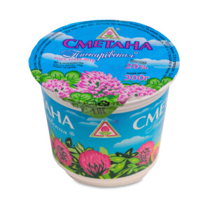 Сметана "Пискарёвский" 20% 300г/15шт "Пискарёвский МЗ"