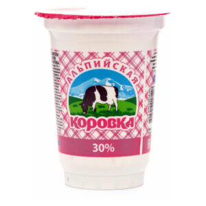 Сметанный продукт "Альпийская коровка" 30% 400г/12шт "Озерецкий МК"