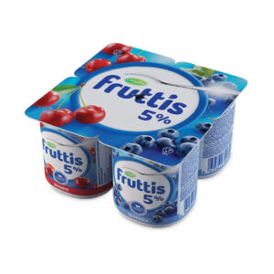 Йогуртный продукт "Фруттис" Вишня/Черника 5% (пл/ст) 115г/24шт "Кампина"