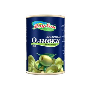 Оливки зеленые "MaySun" (б/кост.в ж/б) 280гр/12шт Испания