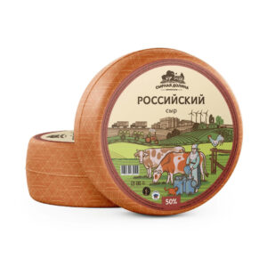 Российский сыр 50% полутвердый Гост (брус) "Сырная Долина"