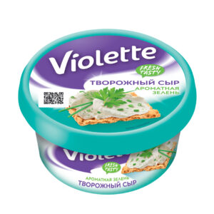 Сыр творожный "Виолетта" с Зеленью 140г/8шт "Карат"