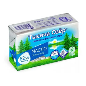 Масло сливочное "Тысяча Озер" Гост 82,5% 400г/8шт Россия