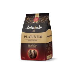 Кофе в зернах Ambassador Platinum (пакет) 1кг/6шт Россия