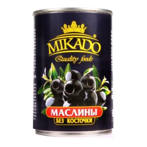 Маслины черные "MIKADO" (б/кост.в ж/б) 280г/12шт Египет
