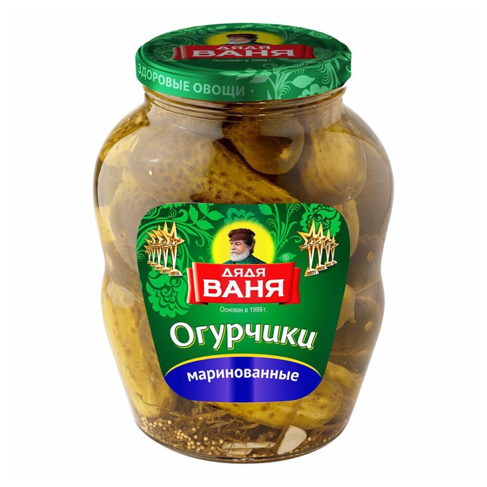 Огурчики маринованные "Дядя Ваня" Гост (cт/тв) 1,8кг/6шт Россия