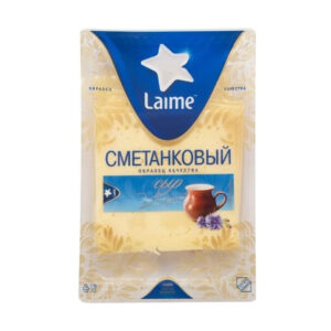 Сыр Сметанковый 50% (нарезка) 125г/12шт "Laime" г.СПб