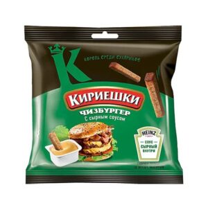 Сухарики "Кириешки" Чизбургер с сырным соусом 60г/30шт "КДВ"