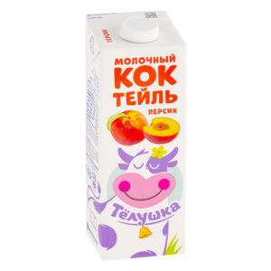 Коктейль молочный "Тёлушка" Персик 1% 980г/12шт "Галактика" **