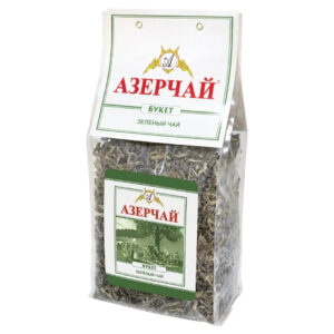 Чай зеленый "Азерчай" Букет крупнолистовой 400г/10шт "Кубань-Ти"**