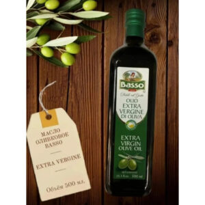 Оливковое масло "Basso" Extra virgin нераф.(ж/б) 1л/16шт