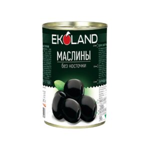 Маслины черные "Ekoland" (б/кост.в ж/б) 280г/12шт Испания