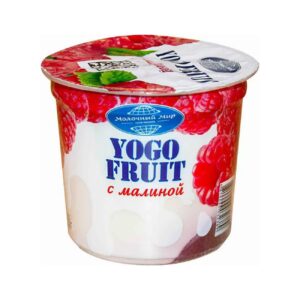 Йогурт "Yogo Fruit" малина (пл/ст) 2,5% 150г/12шт "Молочный Мир" Беларусь