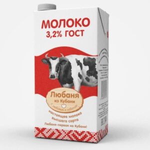 Молоко "Любаня из Кубани" ультрапастер.3,2% Гост 1л/12шт "Южный МЗ"