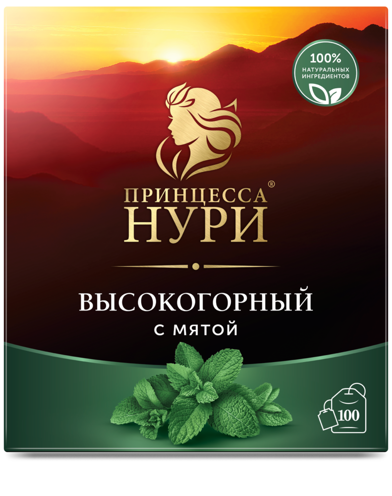 Чай черный "Принцесса Нури" Высокогорный с мятой (с/н) 100пак/18шт "Орими"